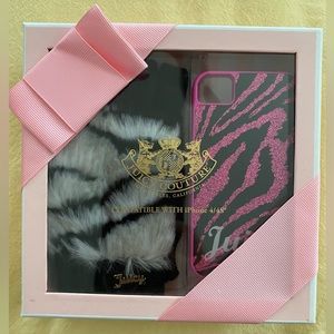 NWT juicy couture texting glove & iphone case set